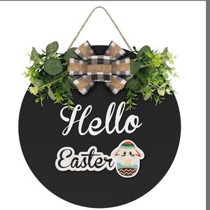 RoseCraft Interchangeable Wooden Seasonal Black Welcome Sign